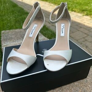 White Nina Heels